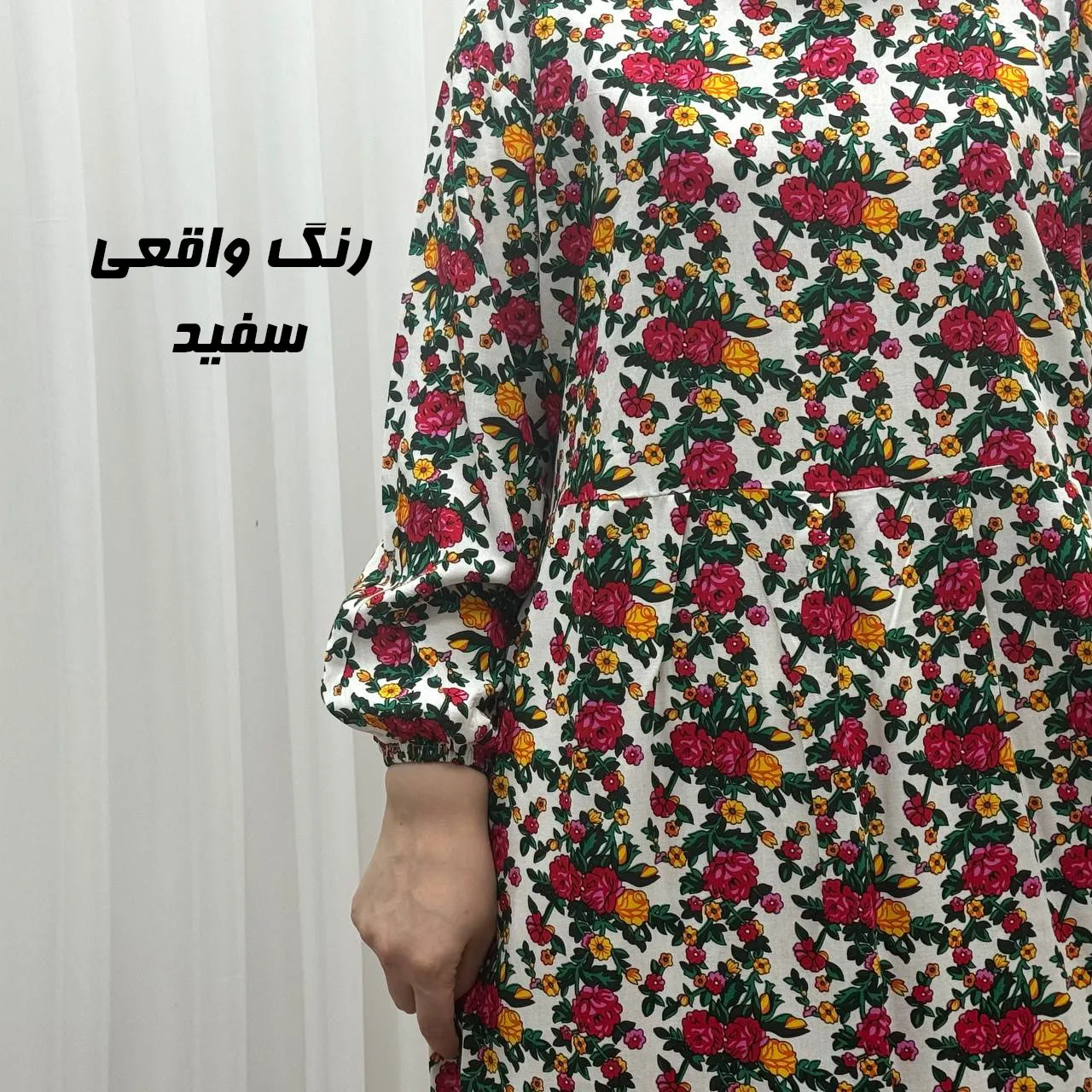 پیراهن نخی ترکمنستان گلریز چین دار فری سایز تا 48 تنخور شیک و راحت چهارفصل کمربند دار