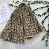 شال پاییزه موهر نخ وارداتی پوم دار قواره بزرگ 215x80 سانت بدون آبرفت و چروک