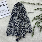 شال نخی طرحدار قواره بزرگ ابعاد 204 در 76 سانتیمتر بدون چروک و سر خوردن
