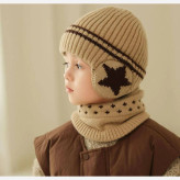 ست کلاه و شال گردن خزدار زمستانی کودک مناسب 6 تا 10 سال در 6 رنگ