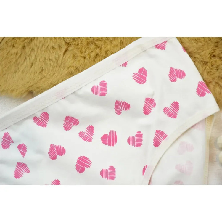 شورت زنانه نخی طرح قلبی سفید سایز بزرگ 3XL کد 11561