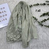 شال نخی وارداتی دستک مزونی قواره 200 در 73 سانتیمتر بدون سُر خوردن و چروک شدن