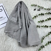 شال نخی وارداتی دستک دانتل لمه قواره 220 در 70 سانتیمتر
