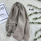 شال نخی وارداتی دستک دانتل لمه قواره 220 در 70 سانتیمتر
