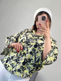 شومیز باکسی بوگاتی چاپی آستین ساعتی